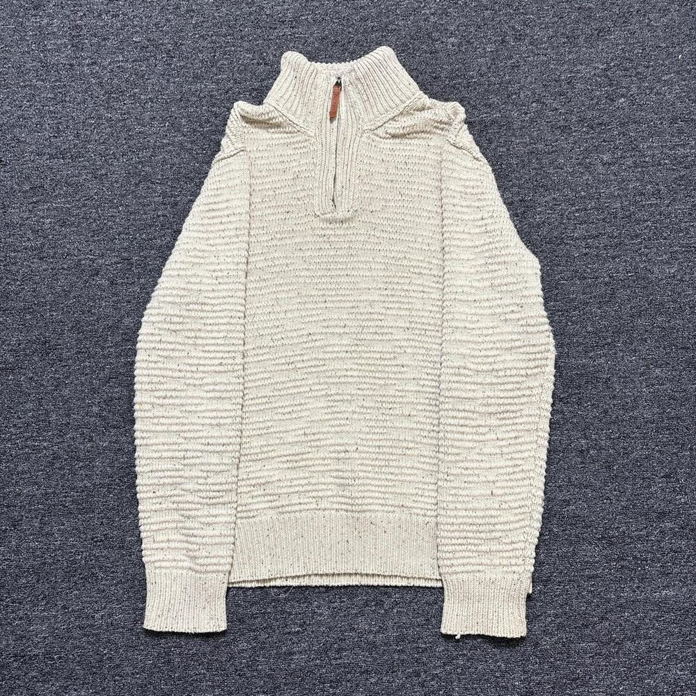 Fat face cream knitted quarterzip sweater